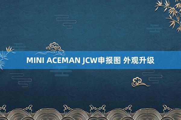 MINI ACEMAN JCW申报图 外观升级